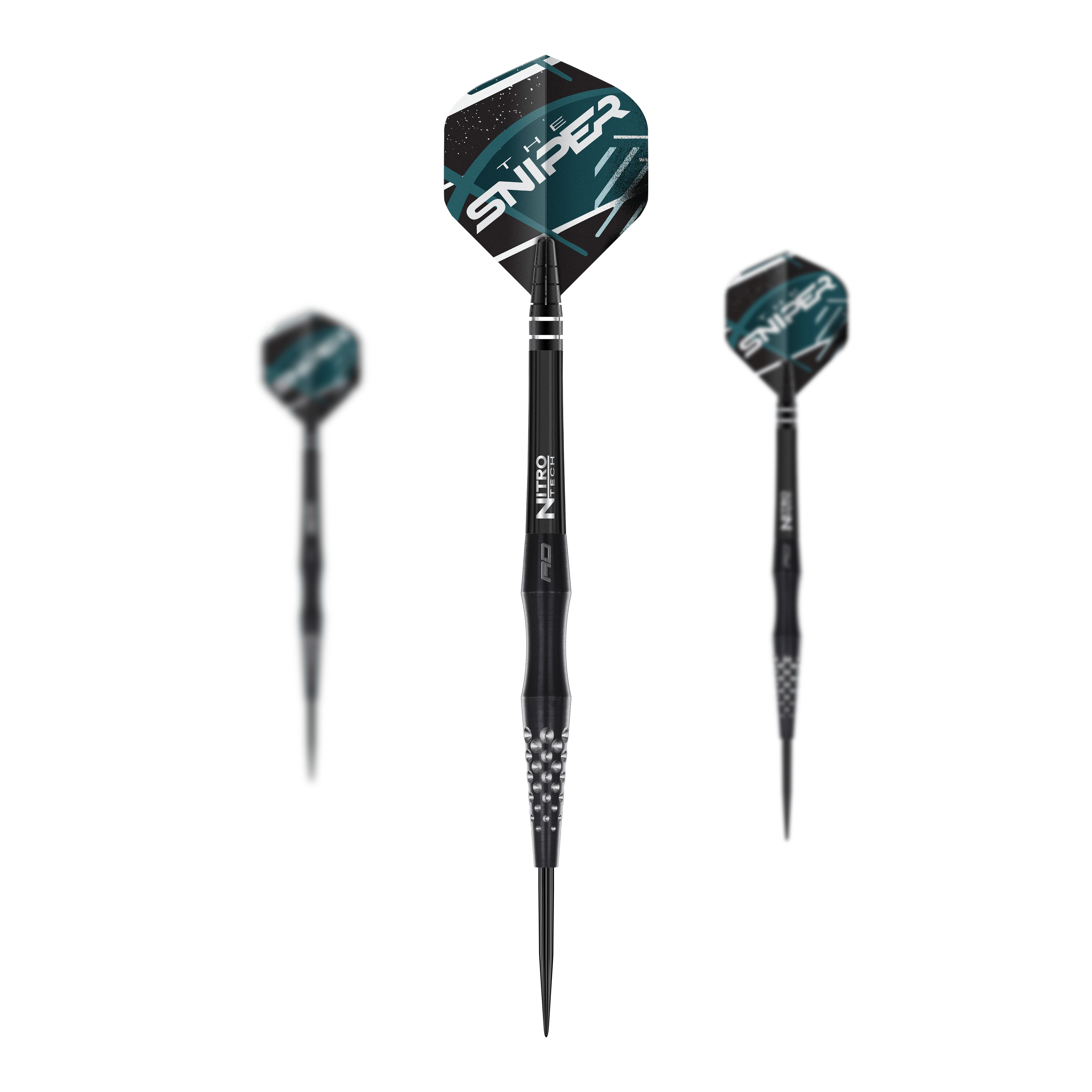Dies ist das Produkt Red Dragon Connor Scutt The Sniper Steeldarts - 22g. Das Bild zeigt einen Satz Steeldarts mit diesem Markennamen.